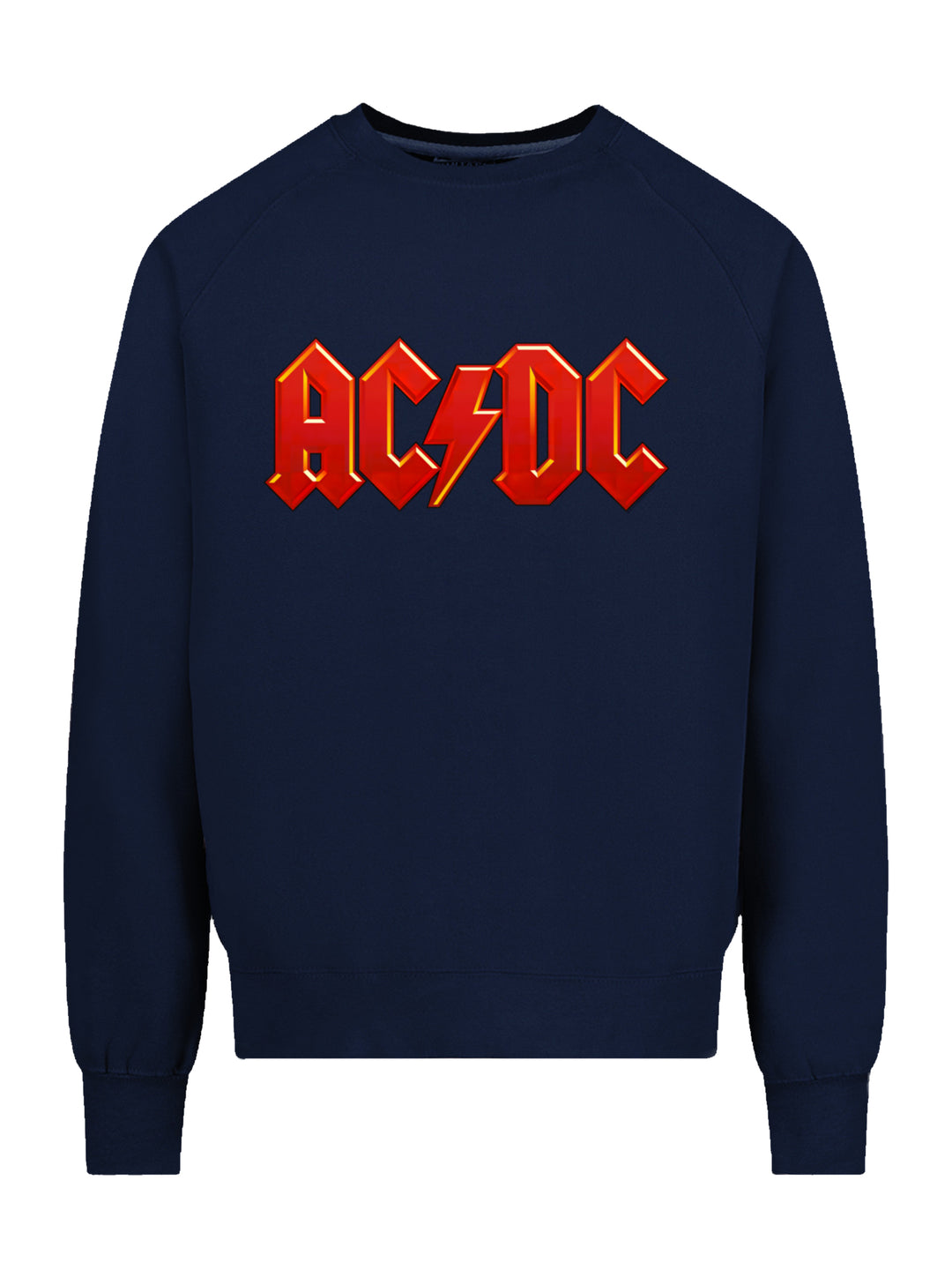 ACDC Dark Red Logo AOP with Vintage Fleece Raglan Crew
