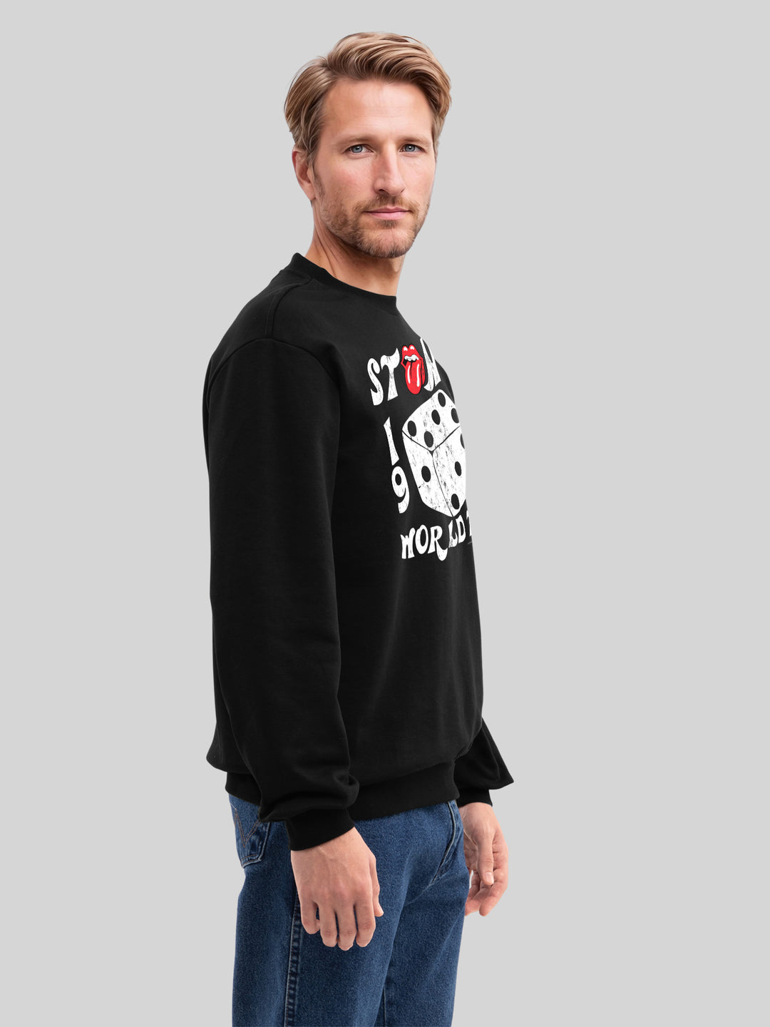 The Rolling Stones Dice Art Rock Music Band and The Rolling Stones with True Blanks | Mens Regular Sweater