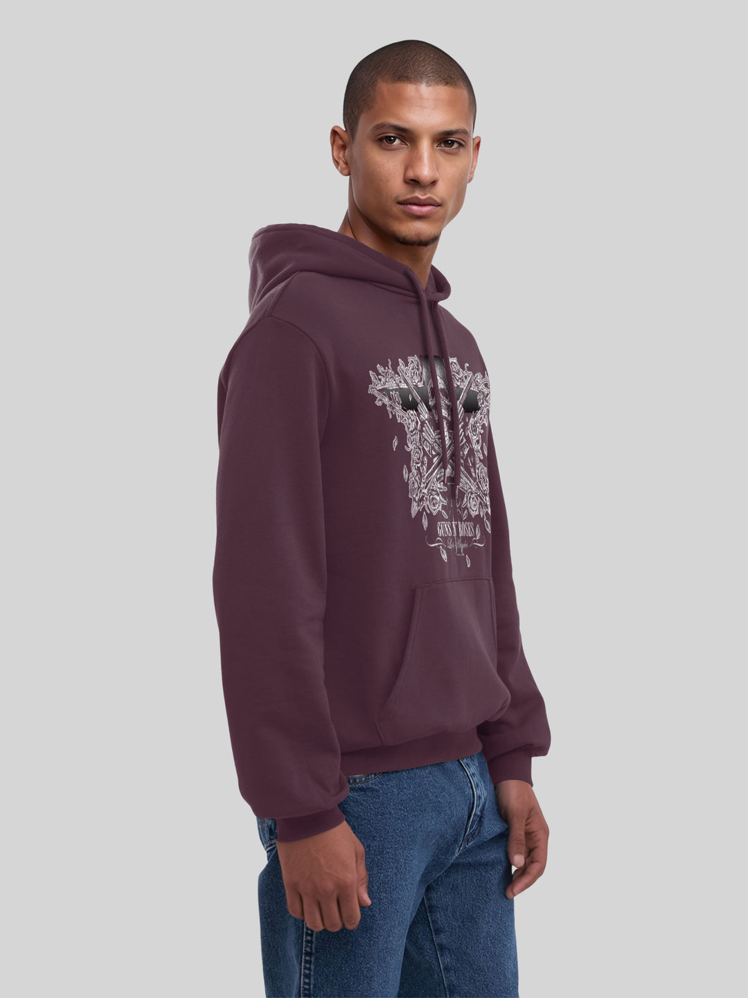 Guns N' Roses Skeleton Guns with True Blanks | Mens Regular Hoodie
