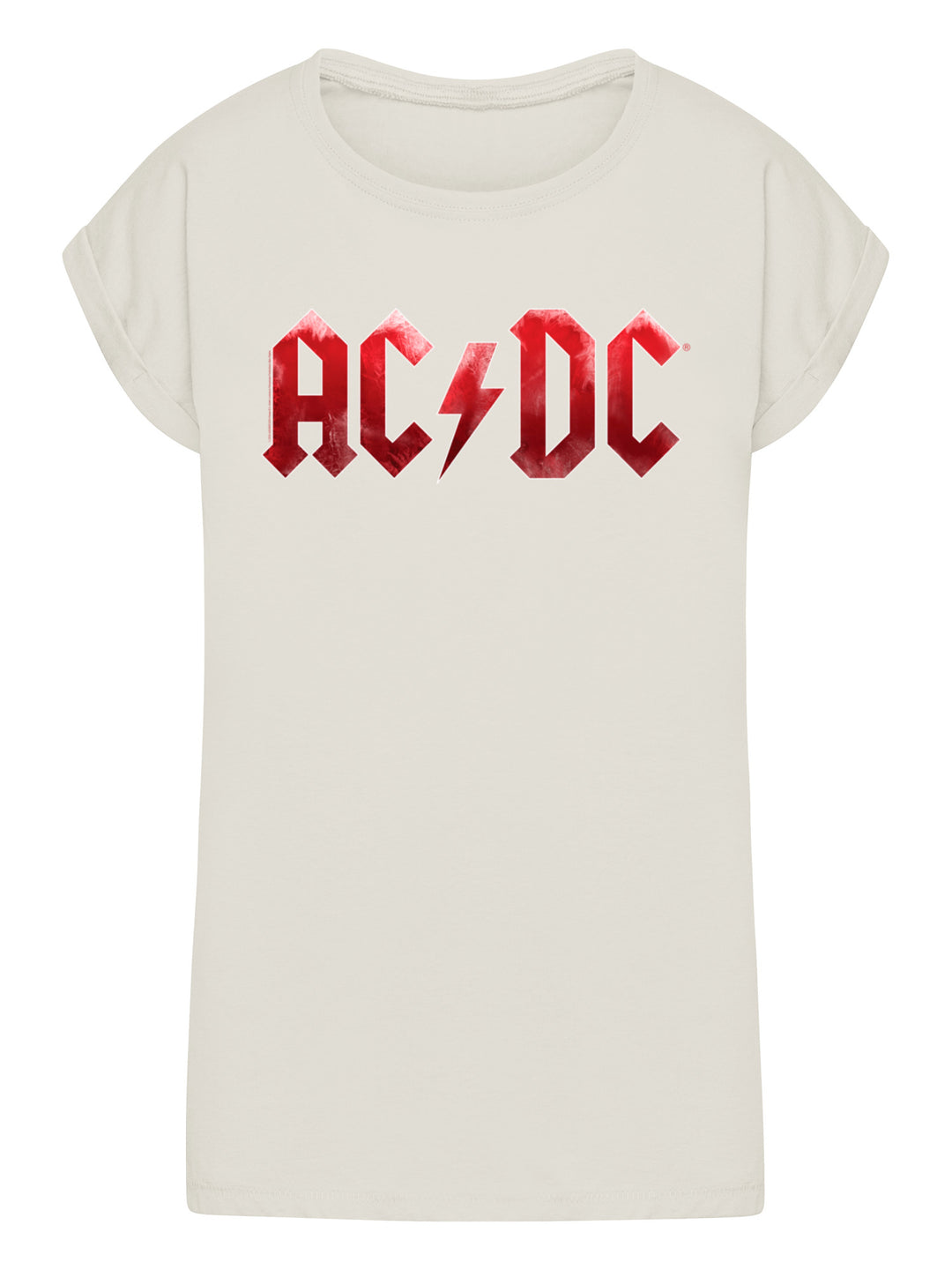 ACDC Red Ice Logo Ladies Extended Shoulder Tee