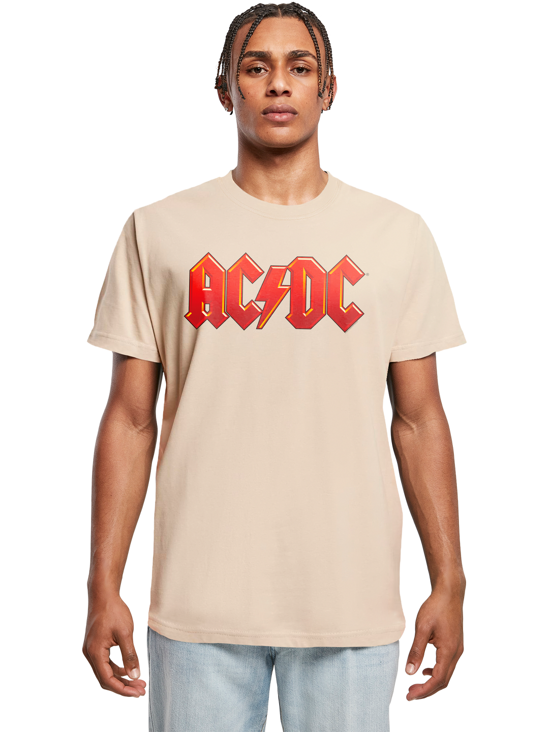 ACDC Dark Red Logo with T-Shirt Round Neck