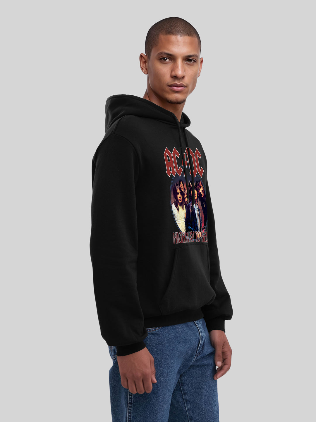 AC/DC Highway To Hell Circle Men's Organic Hoodie