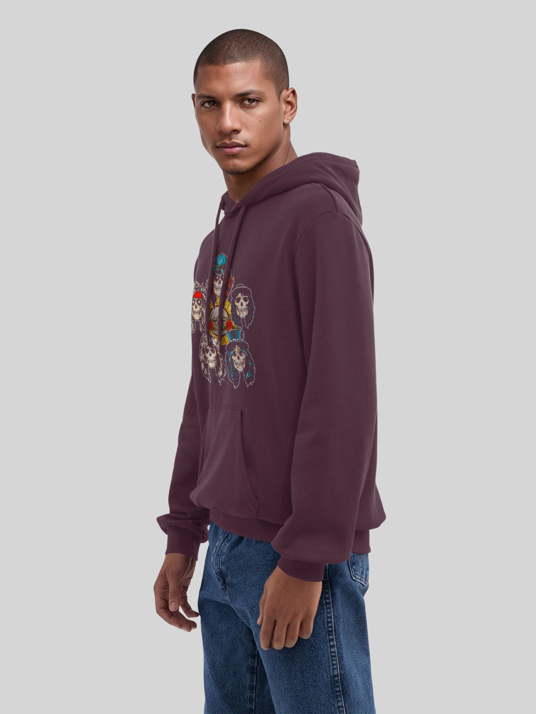 Guns N' Roses Vintage Heads with True Blanks | Mens Regular Hoodie