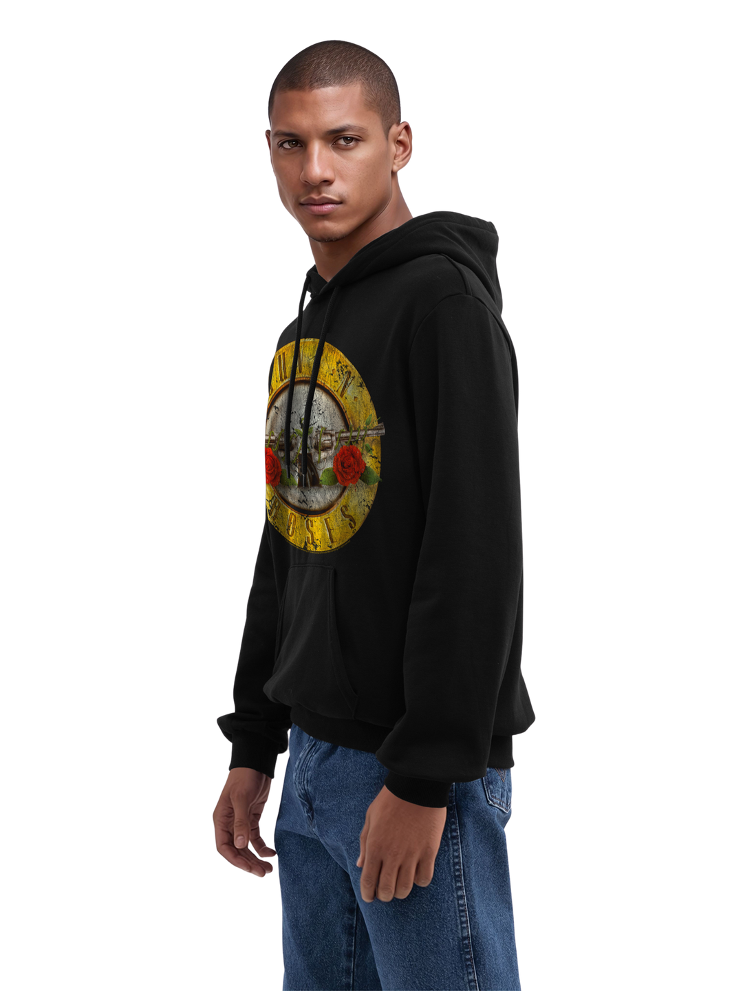 Guns 'n' Roses Vintage Bullet Logo with True Blanks | Mens Regular Hoody