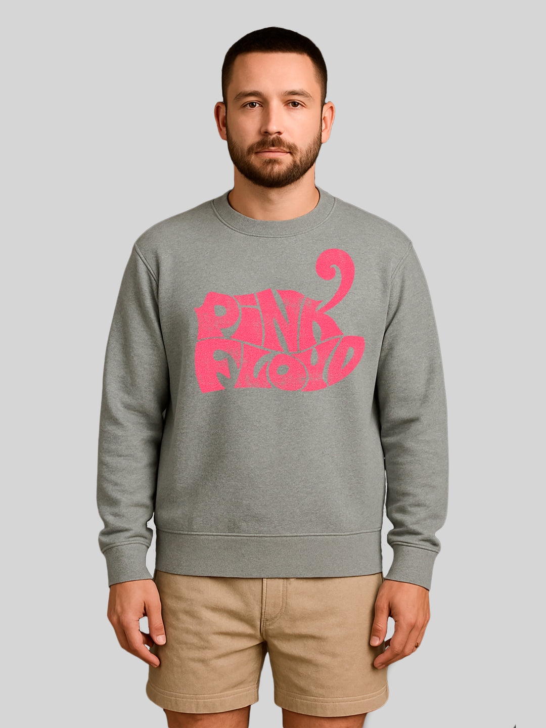 Pink Floyd Retro Logo Navy Men's Organic Sweatshirt