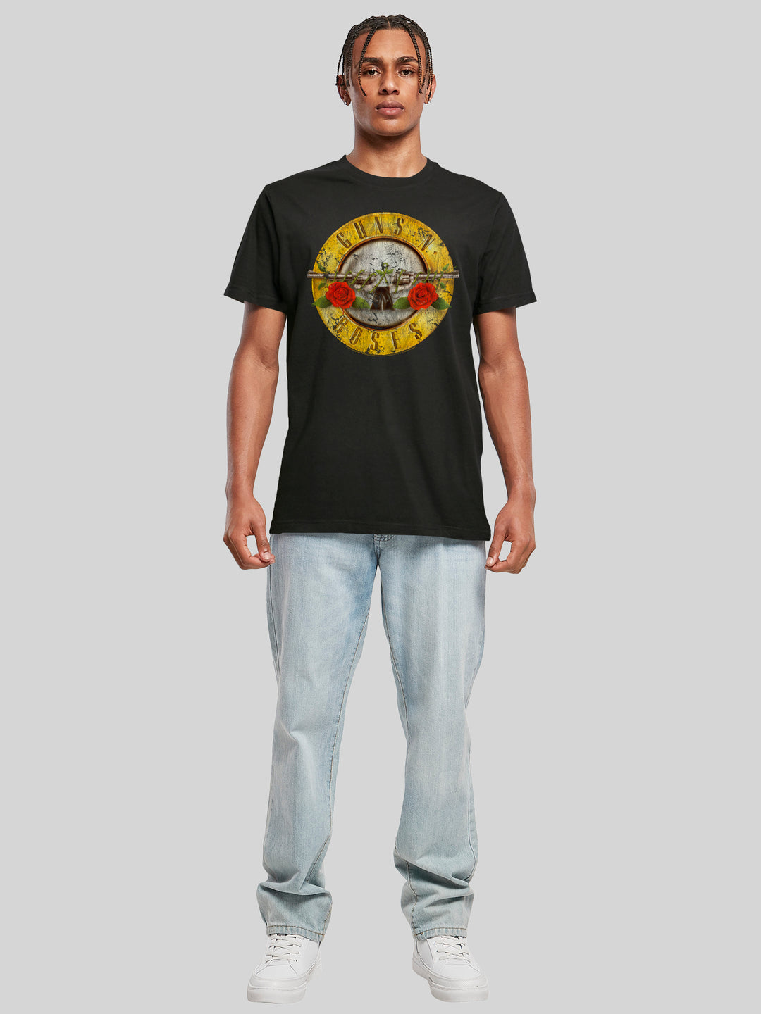 Guns 'n' Roses Vintage Bullet Logo with T-Shirt Round Neck