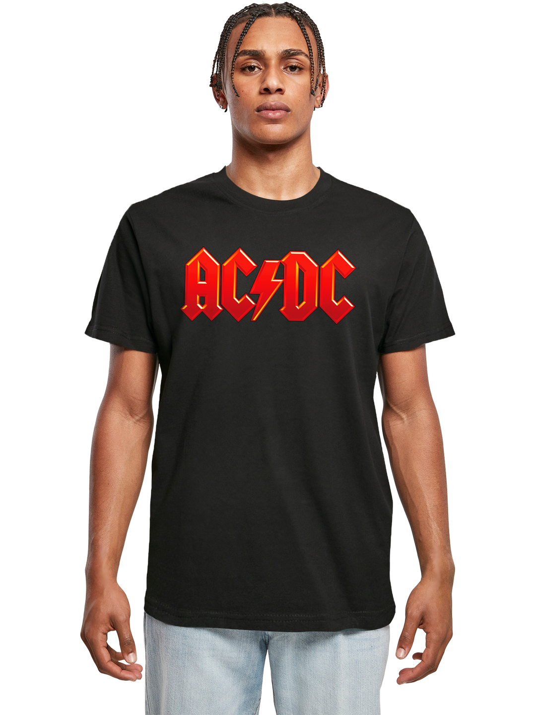 ACDC Dark Red Logo with T-Shirt Round Neck