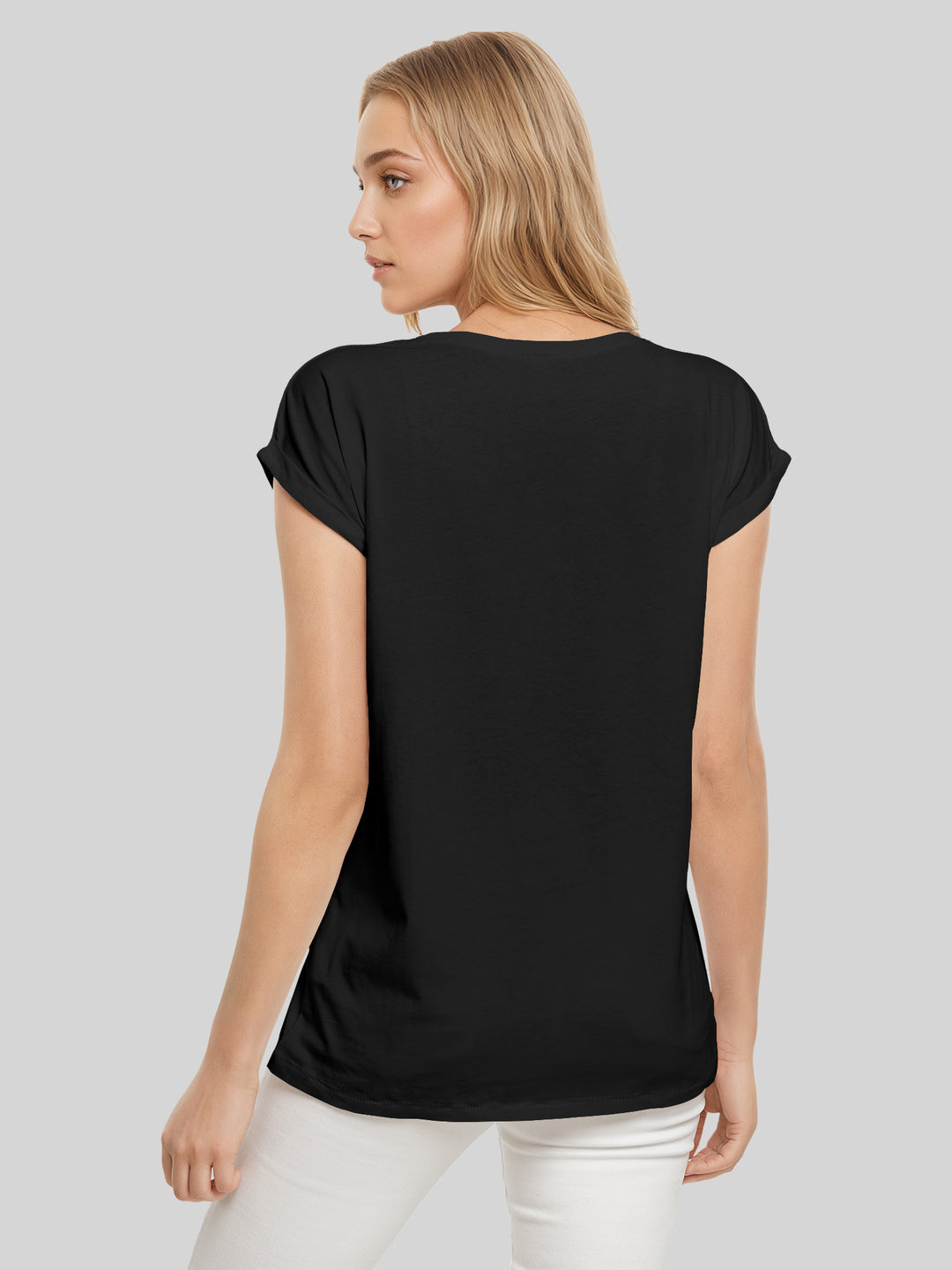 The Rolling Stones Rock Music Ugly Christmas with Ladies Extended Shoulder Tee