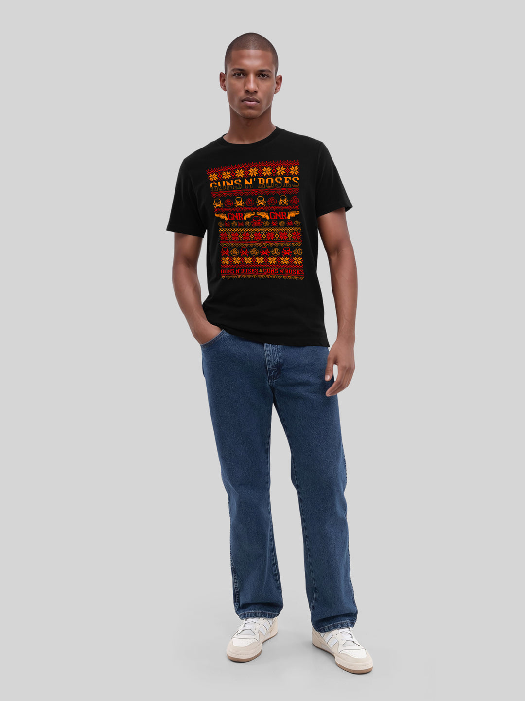 Guns And Roses Christmas with True Blanks | Mens Regular Tee