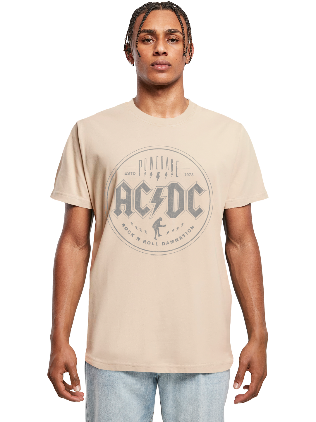 ACDC Rock N Roll Damnation with T-Shirt Round Neck