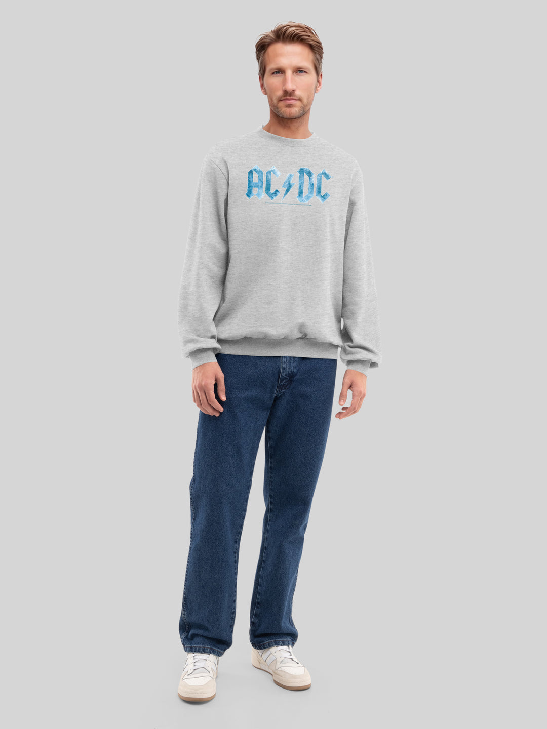 ACDC Blue Ice Logo with True Blanks | Mens Regular Sweater