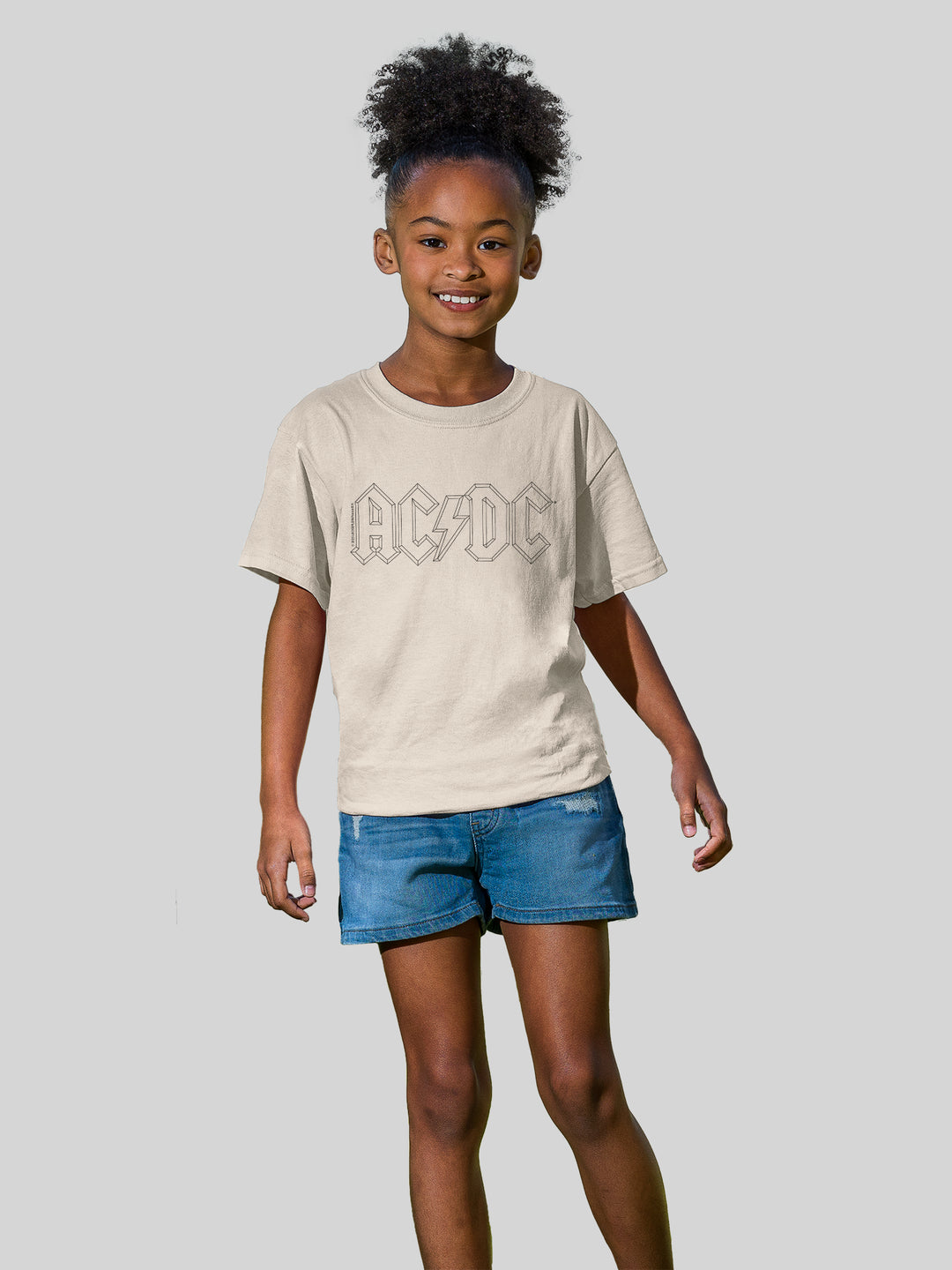 ACDC Black Outline Logo with Youth Buddy Tee