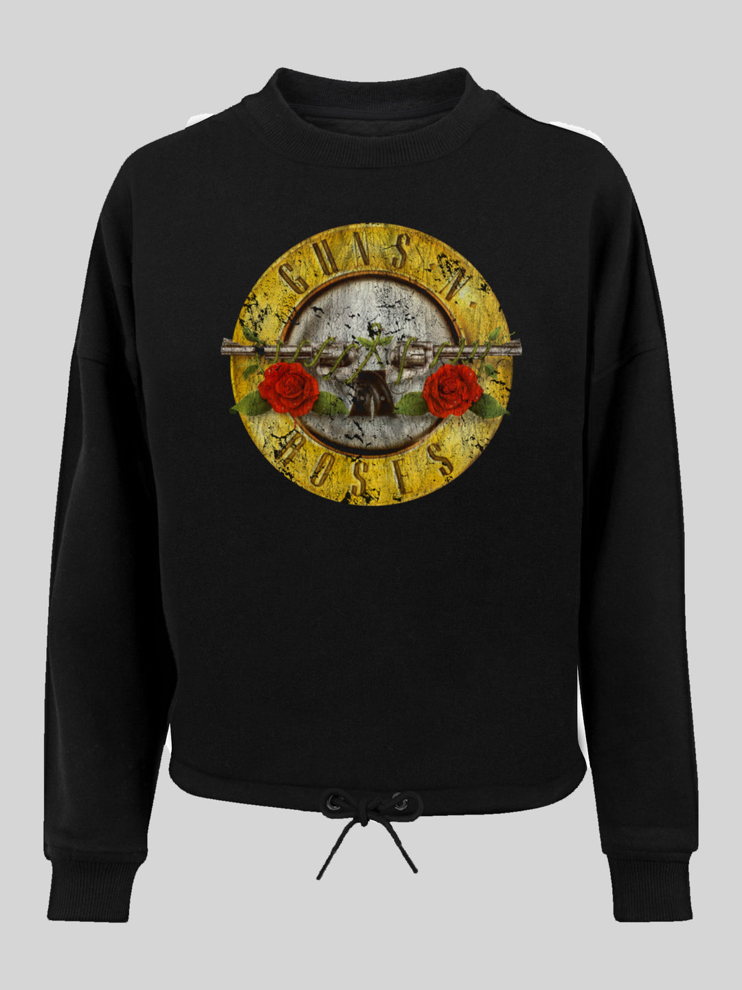 Guns 'n' Roses Vintage Classic Logo Black with Ladies Oversize Crewneck