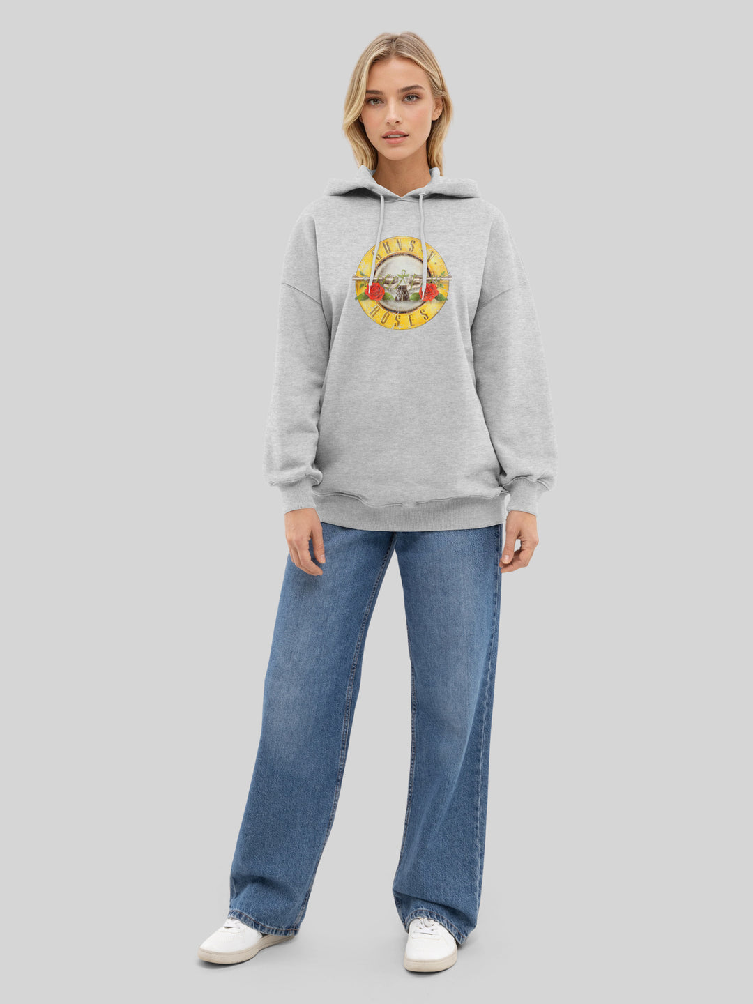 Guns n' Roses Vintage Bullet Logo Womens Oversized Hoodie
