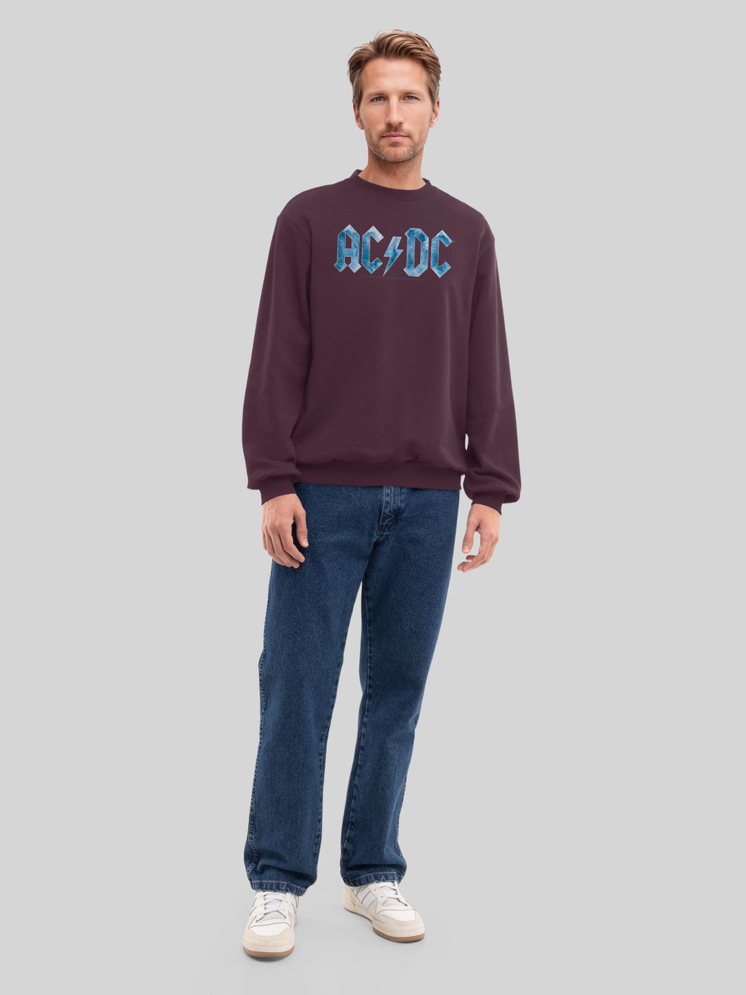 ACDC Blue Ice Logo with True Blanks | Mens Regular Sweater