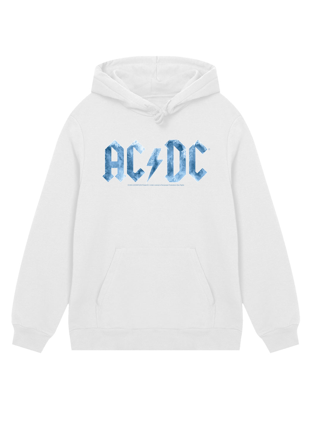 ACDC Blue Ice Logo with True Blanks | Mens Regular Hoodie