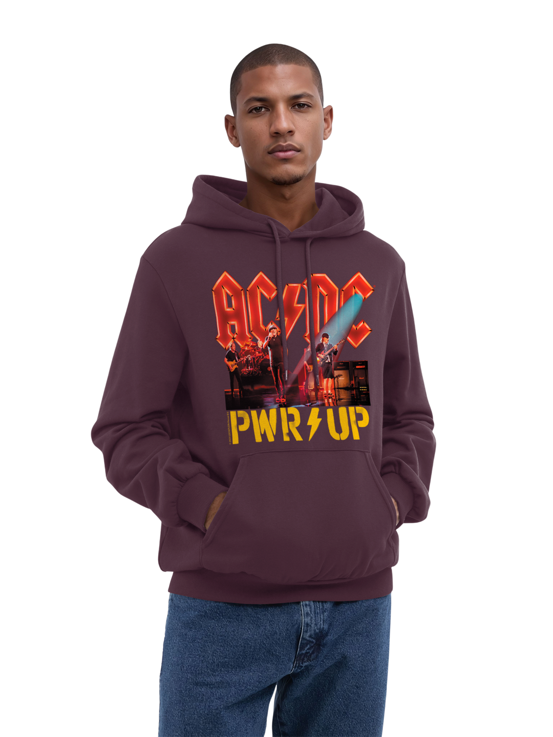 ACDC PWRUP Stage Lights with True Blanks | Mens Regular Hoodie