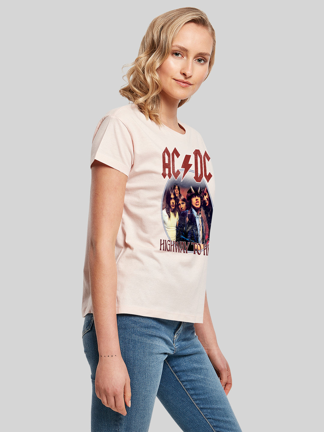 AC/DC Highway To Hell Circle Ladies Box T-Shirt