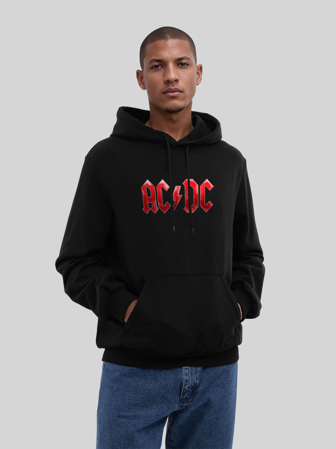 ACDC Red Ice Logo with True Blanks | Mens Regular Hoodie