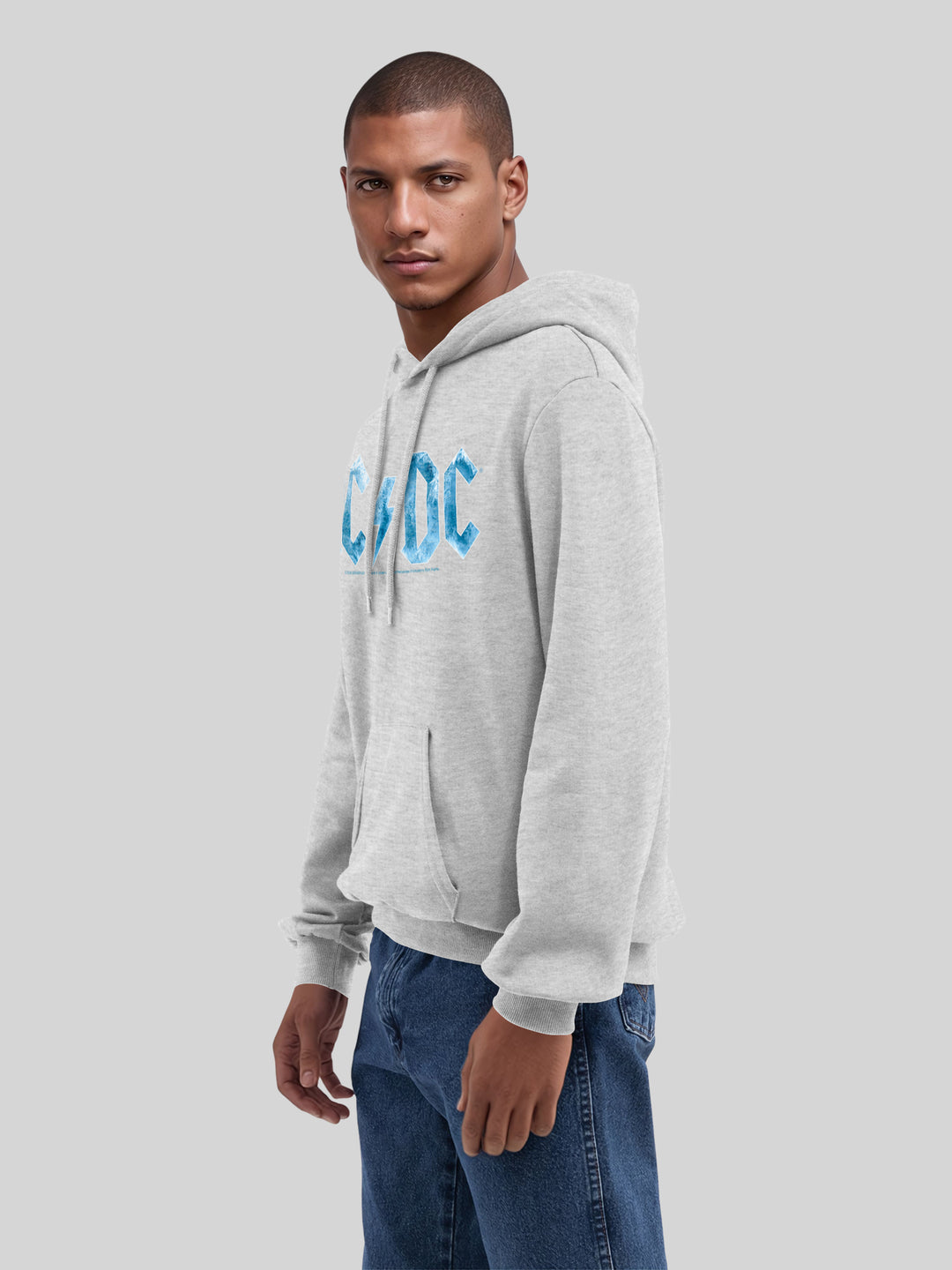 ACDC Blue Ice Logo with True Blanks | Mens Regular Hoodie