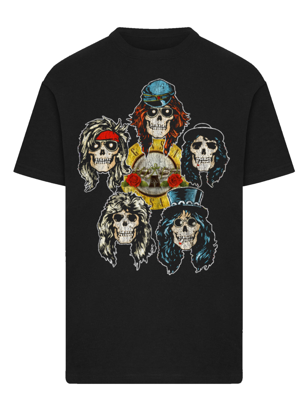 Guns N' Roses Vintage Heads with T-Shirt Round Neck