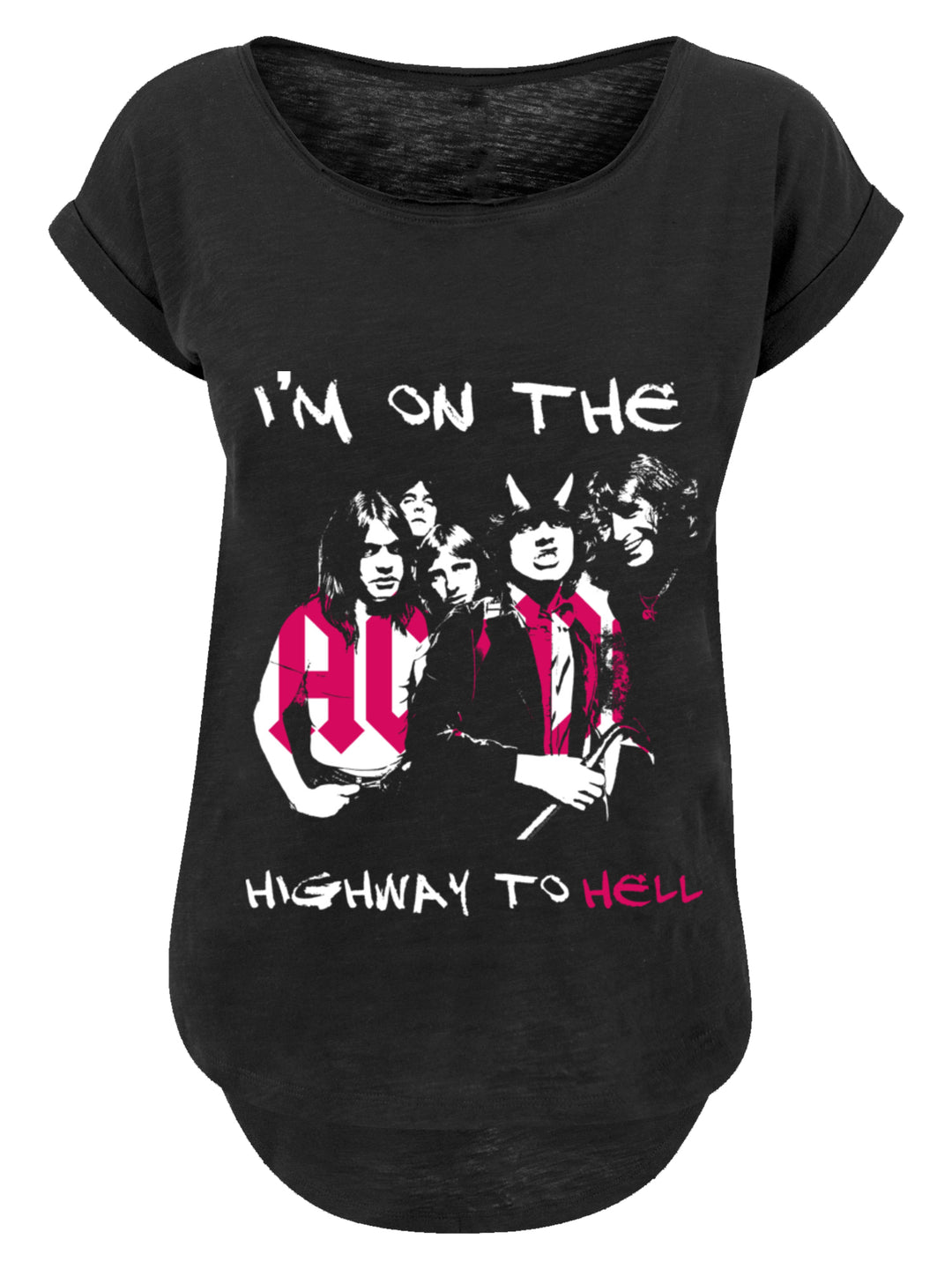 ACDC I'm On The Highway To Hell mit langem Slub-T-Shirt für Damen