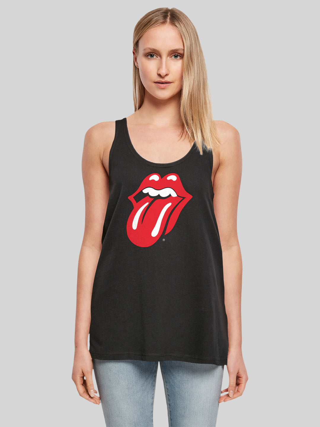 The Rolling Stones Classic Tongue Blk with Ladies Tanktop