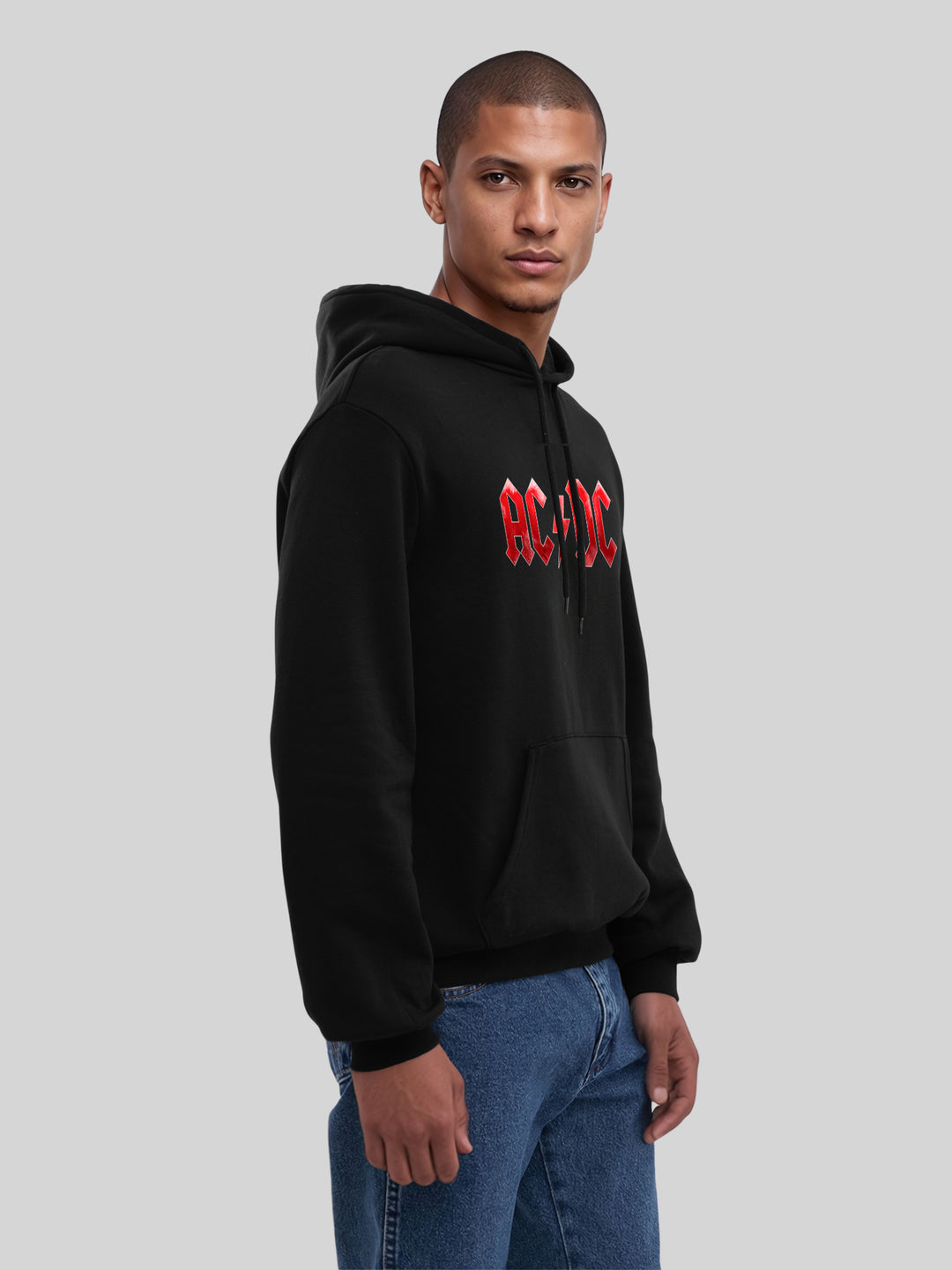 ACDC Red Ice Logo with True Blanks | Mens Regular Hoodie