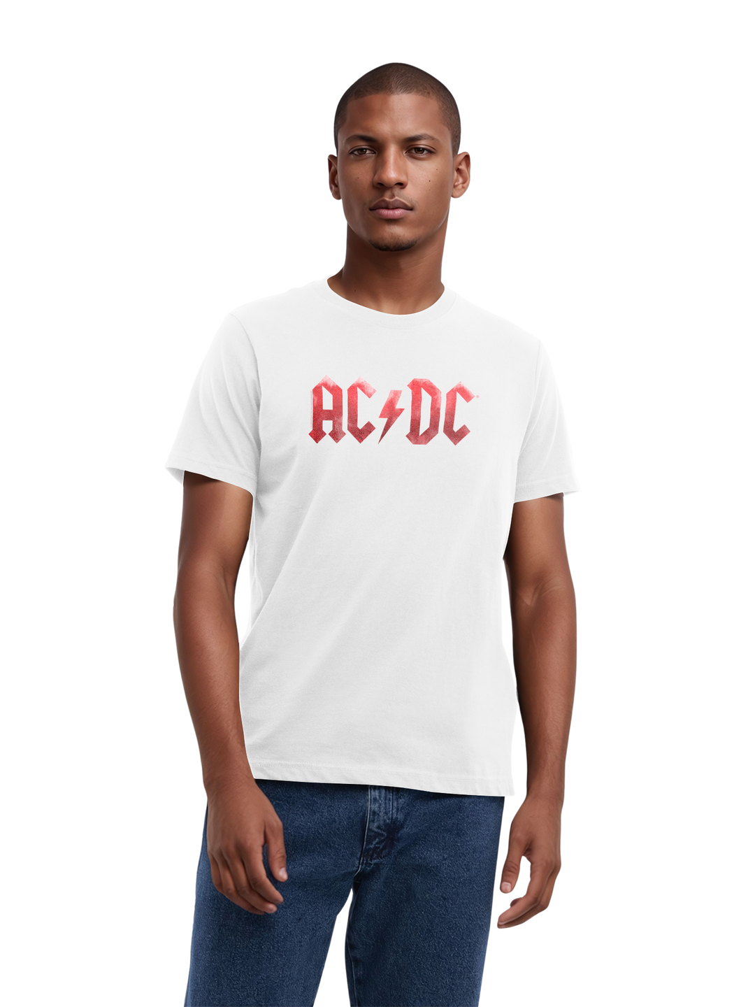 ACDC Red Ice Logo with True Blanks | Mens Regular Tee