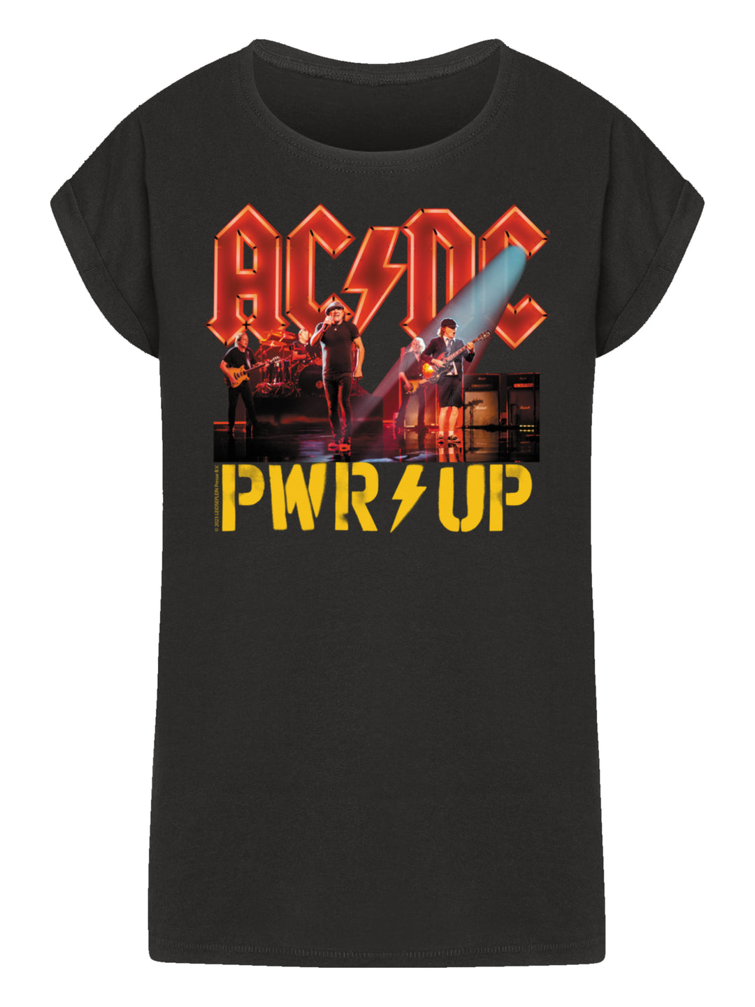 ACDC PWRUP Stage Lights with Ladies Extended Shoulder Tee