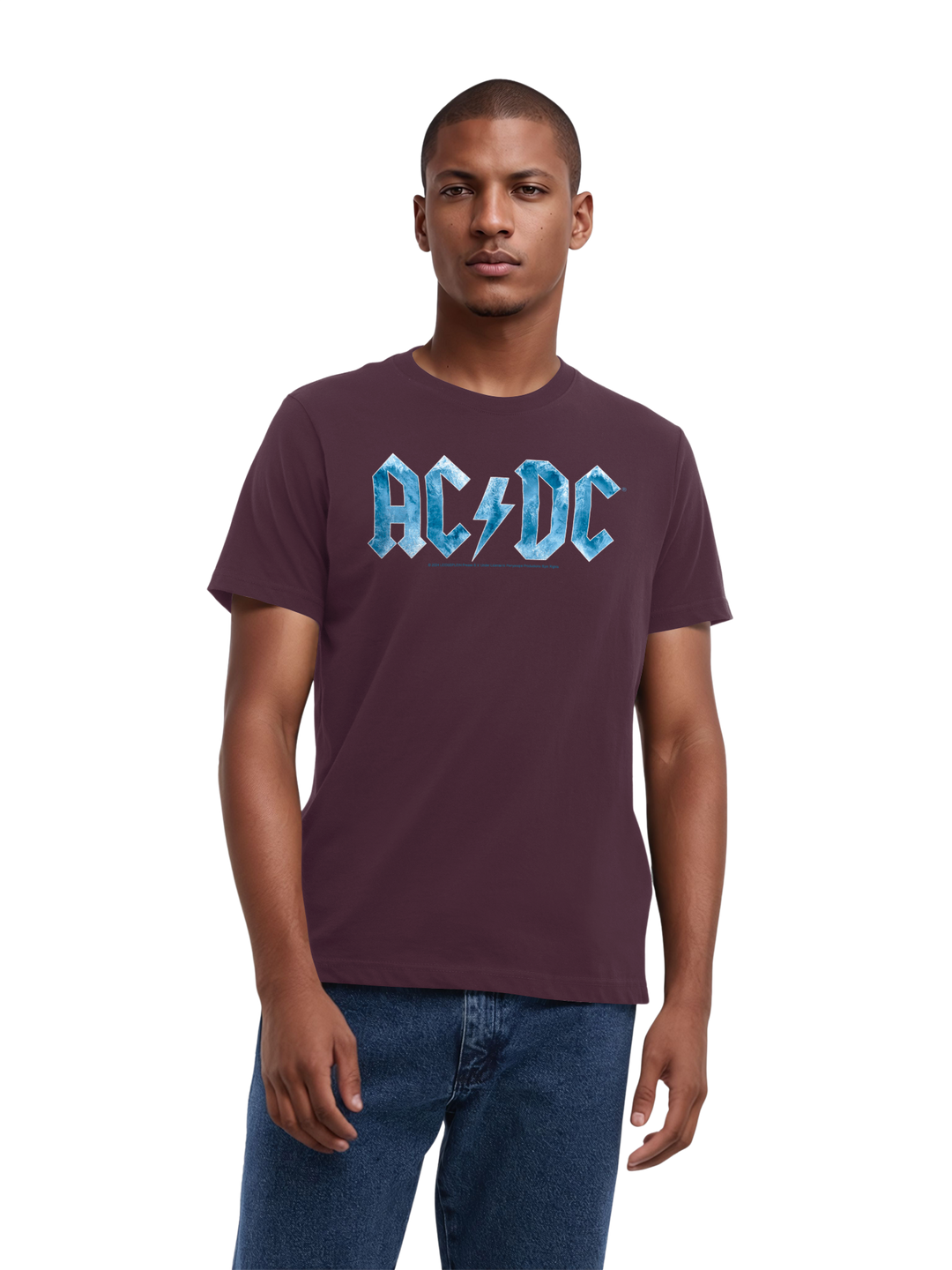 ACDC Blue Ice Logo with True Blanks | Mens Regular Tee