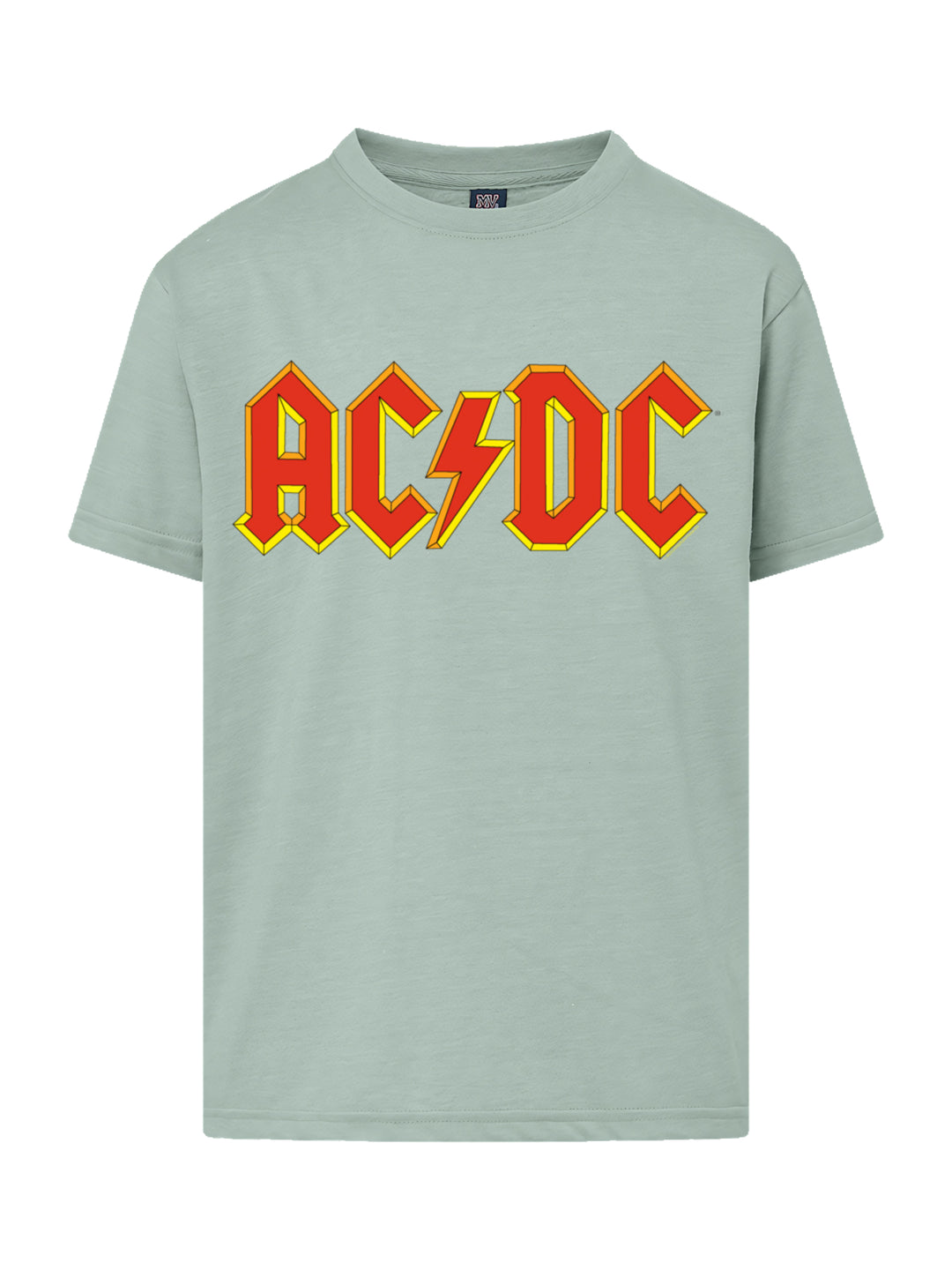 AC/DC Yellow Outline Red Logo with Youth Buddy Tee