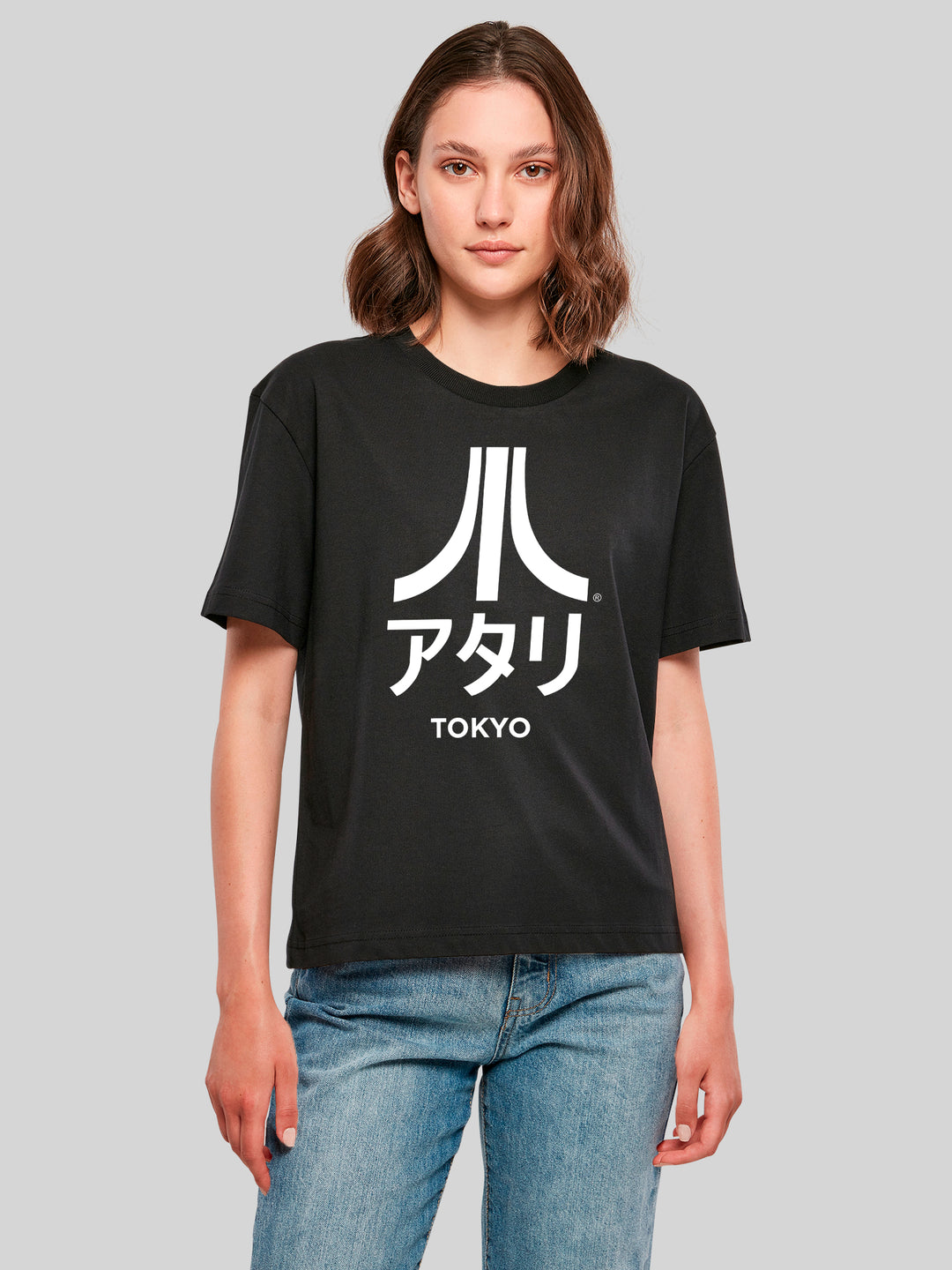Atari Tokyo white Retro Arcade Games with Ladies Everyday Tee