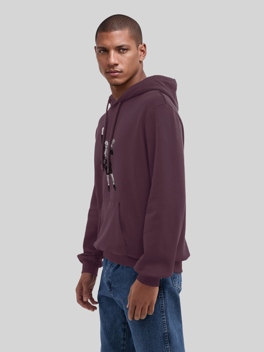 ACDC Angus Young Cut Out with True Blanks | Mens Regular Hoodie