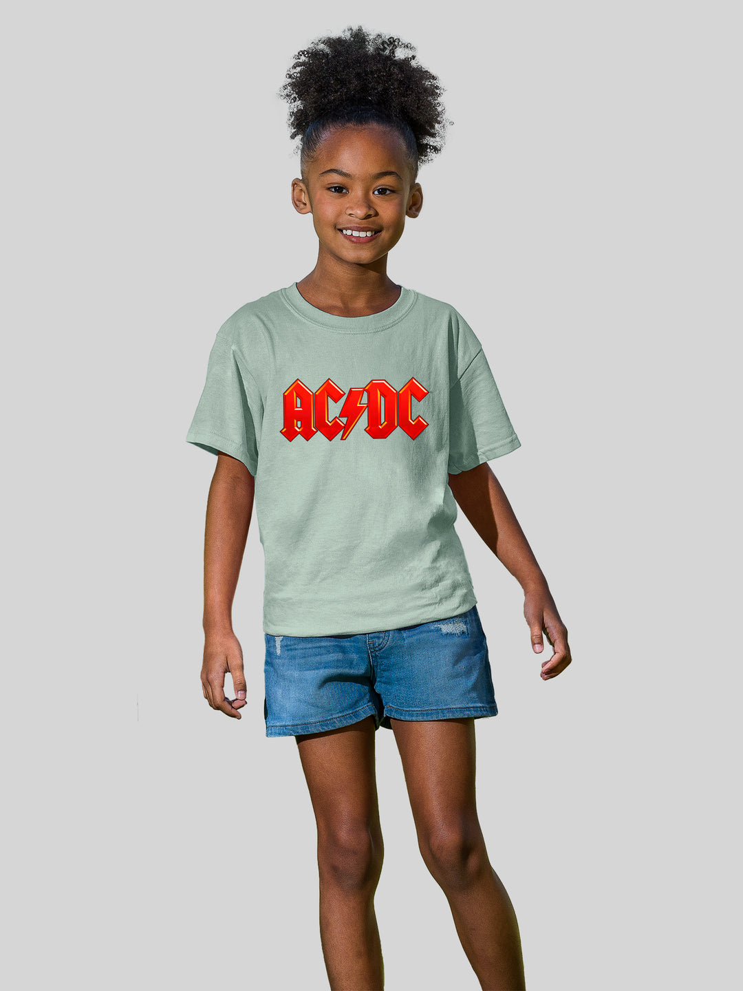 ACDC Dark Red Logo AOP with Youth Buddy Tee