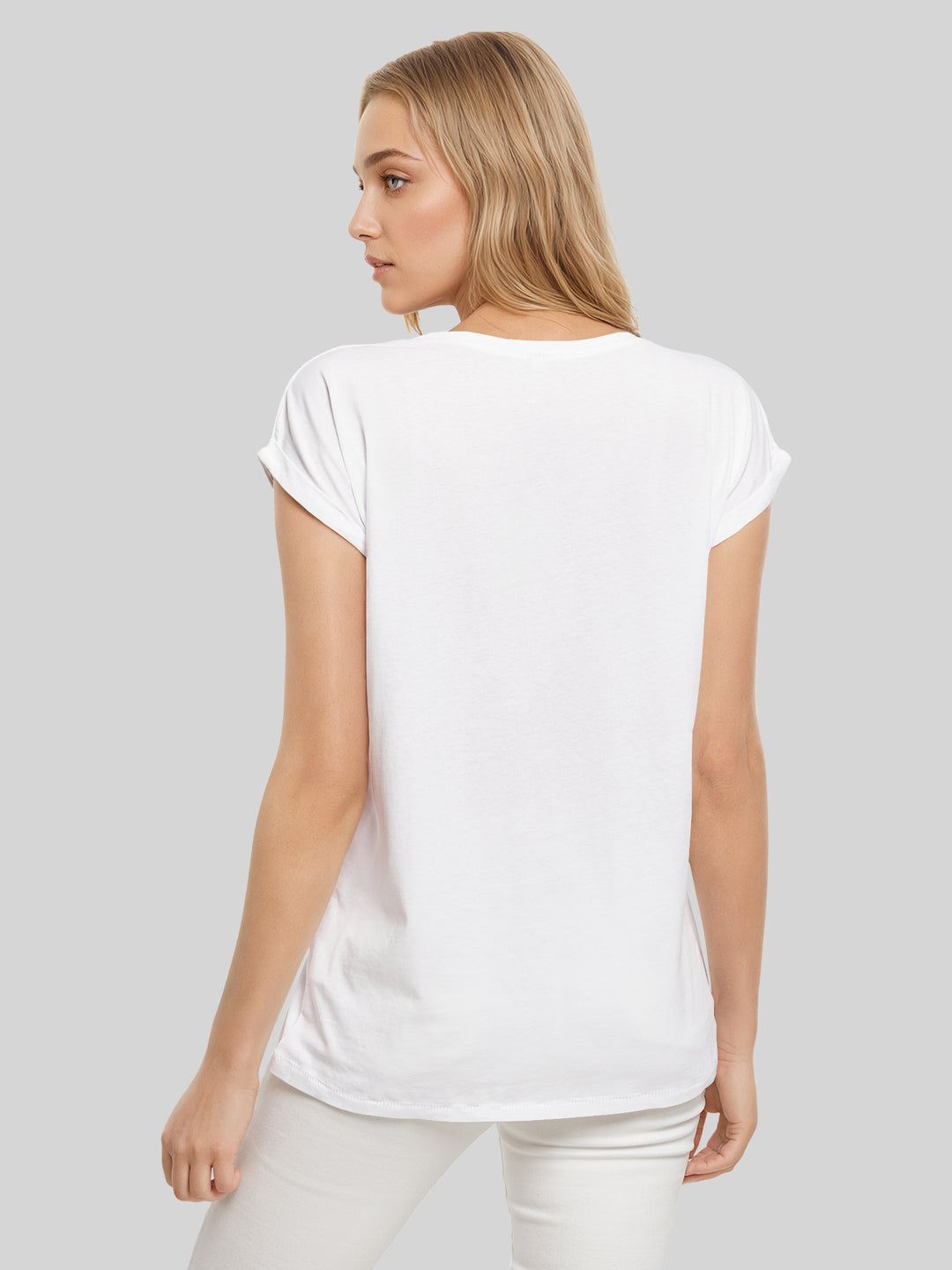 ACDC Angus Young Cut Out Ladies Extended Shoulder Tee