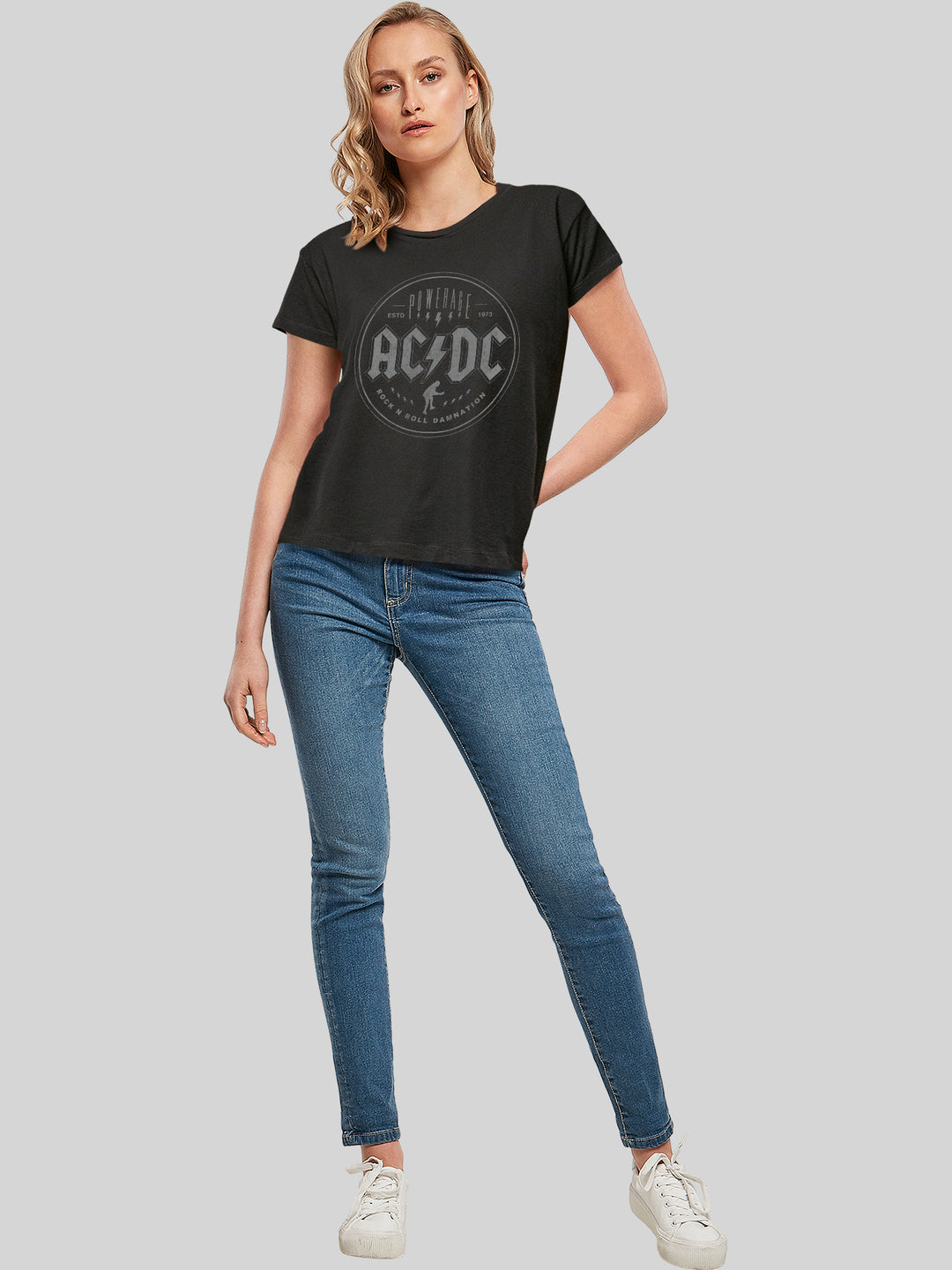 ACDC Rock N Roll Damnation with Ladies Box Tee