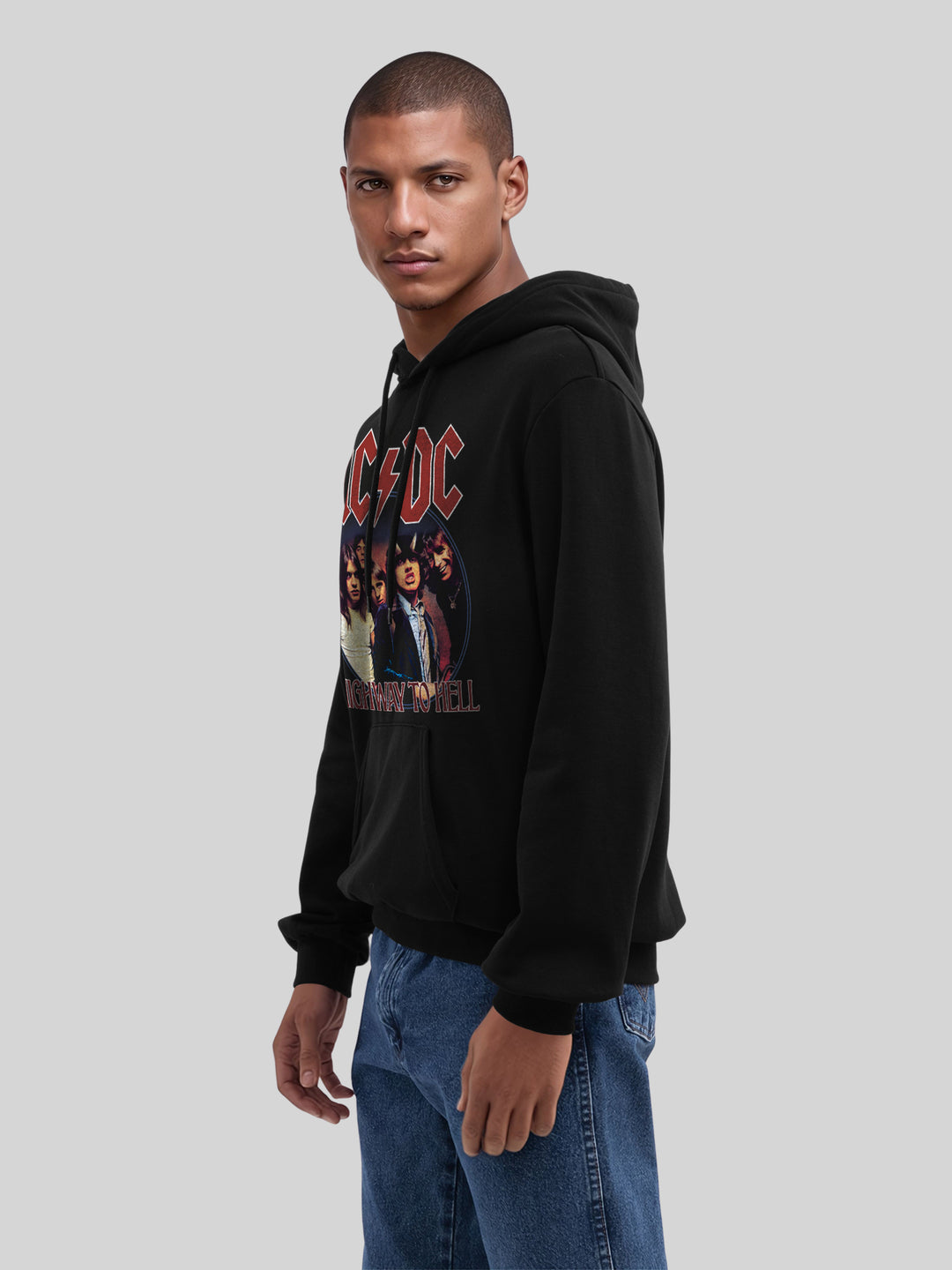 AC/DC Highway To Hell Circle Men's Organic Hoodie