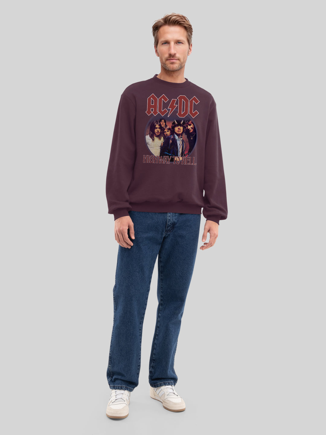AC/DC Highway To Hell Circle Men's Organic Sweatshirt