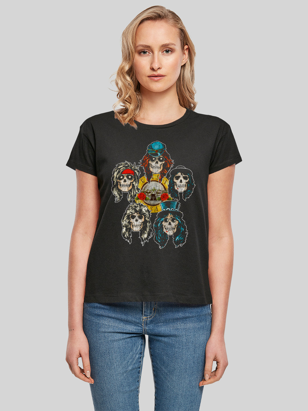 Guns N' Roses Vintage Heads with Ladies Box Tee