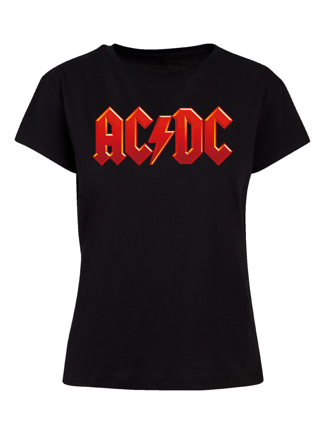ACDC Dark Red Logo with Ladies Box Tee