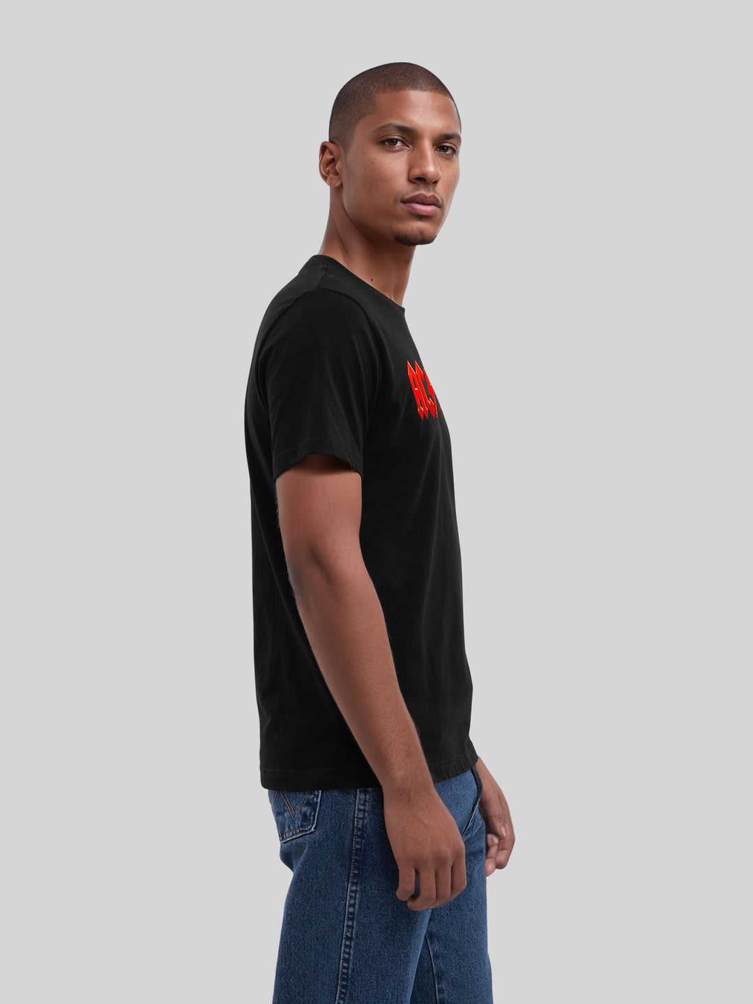 ACDC Dark Red Logo with True Blanks | Mens Regular Tee