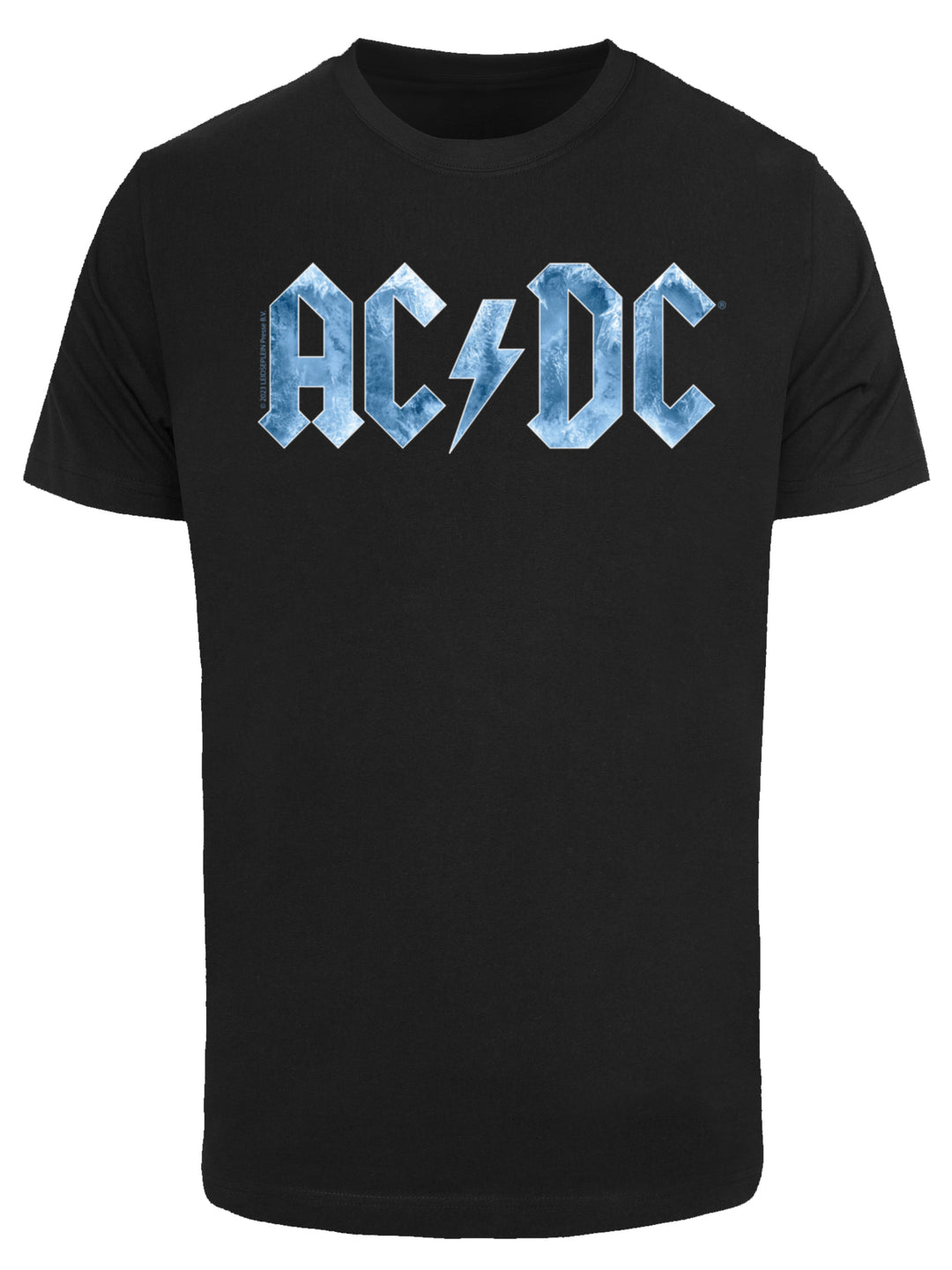 AC/DC Blue Ice Logo Round Neck T-Shirt - Turn Up Your Style Quotient with Classic Rock