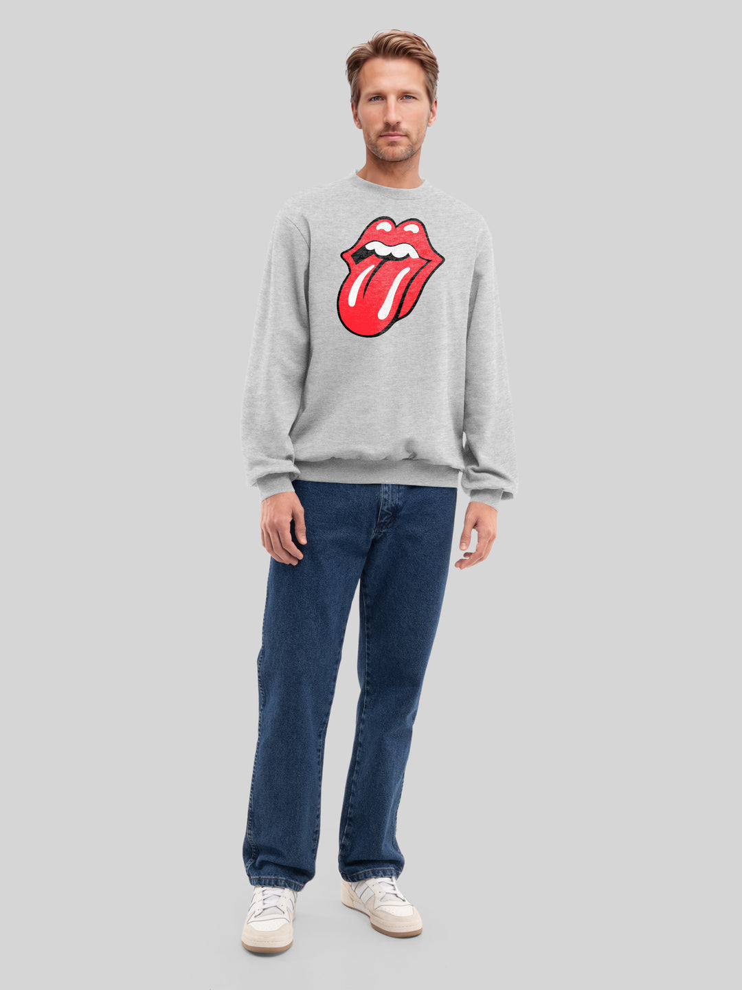 The Rolling Stones Classic Tongue Blk with True Blanks | Mens Regular Sweater