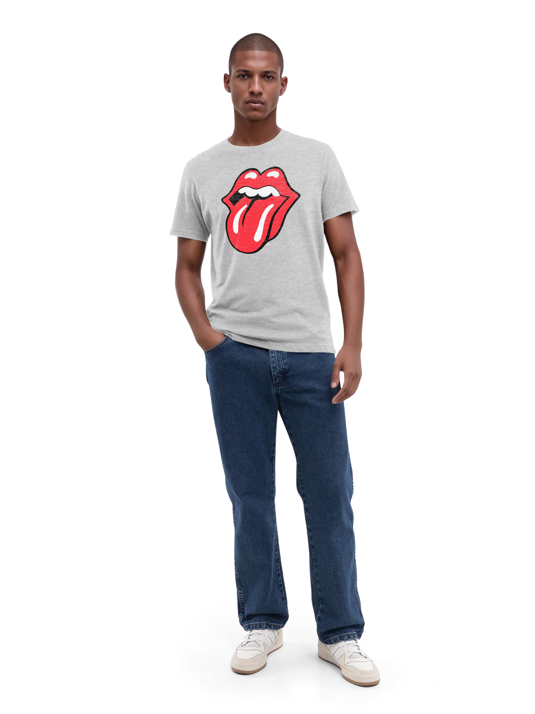 The Rolling Stones Classic Tongue Blk with True Blanks | Mens Regular Tee
