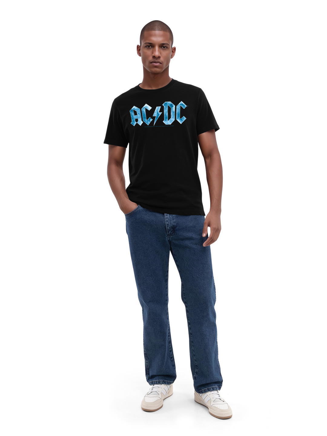 ACDC Blue Ice Logo with True Blanks | Mens Regular Tee