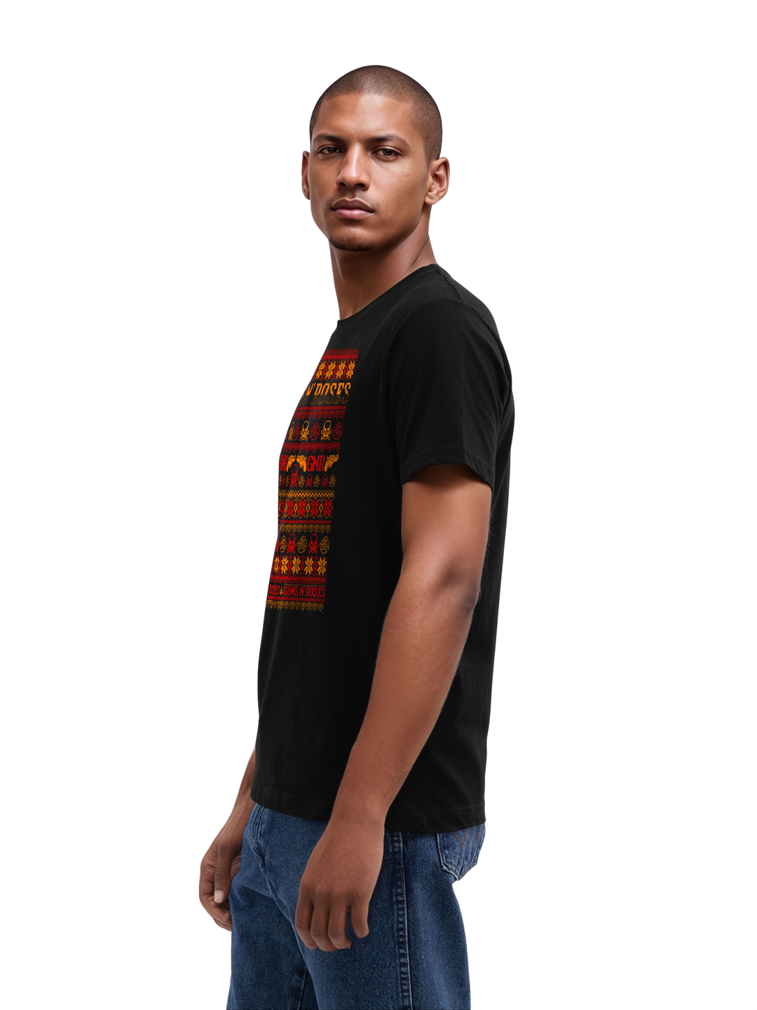 Guns And Roses Christmas with True Blanks | Mens Regular Tee
