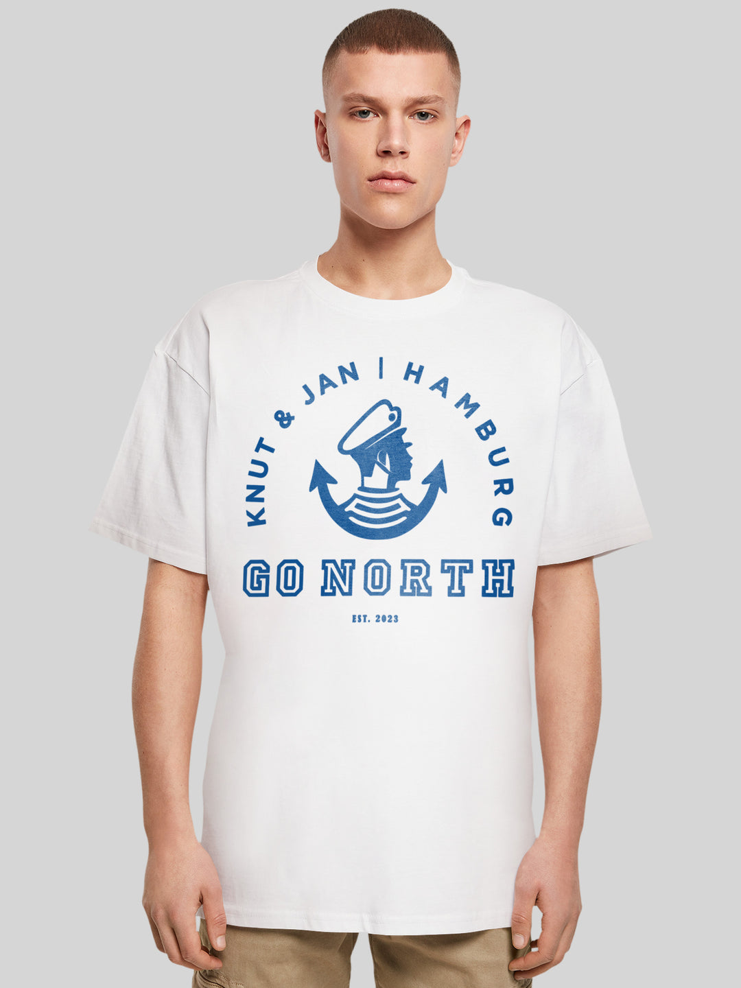 KNUT | Oversize T-Shirt Herren Go North Logo