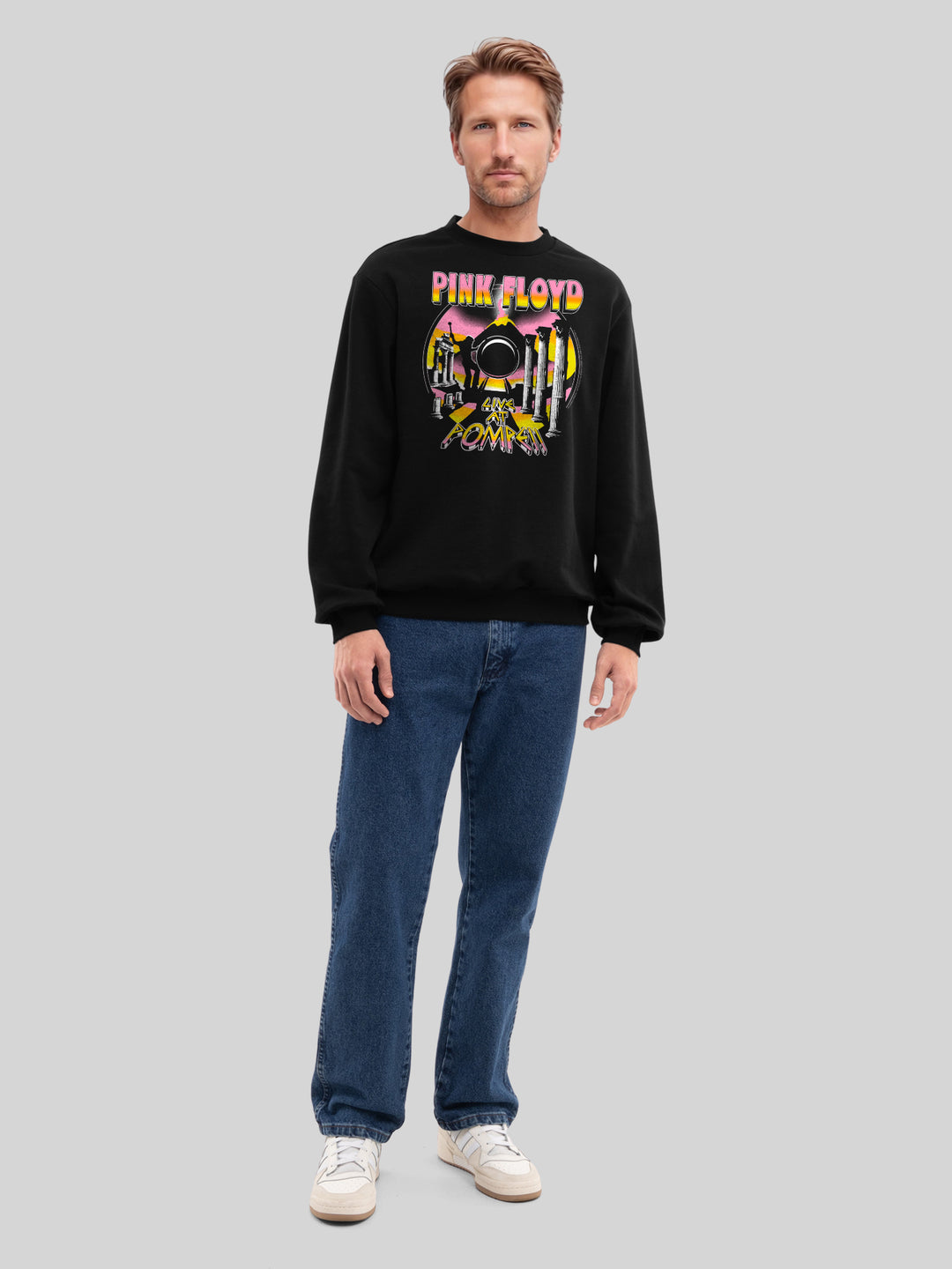 Pink Floyd Live At Pompeii Volcano Men's Organic Sweatshirt