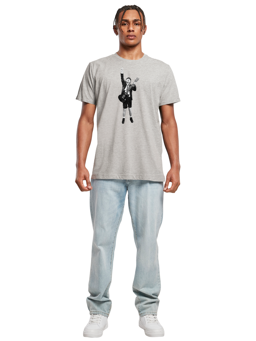 ACDC Angus Young Cut Out with T-Shirt Round Neck